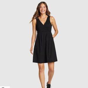 Women's Aster Crossover Dress in Black